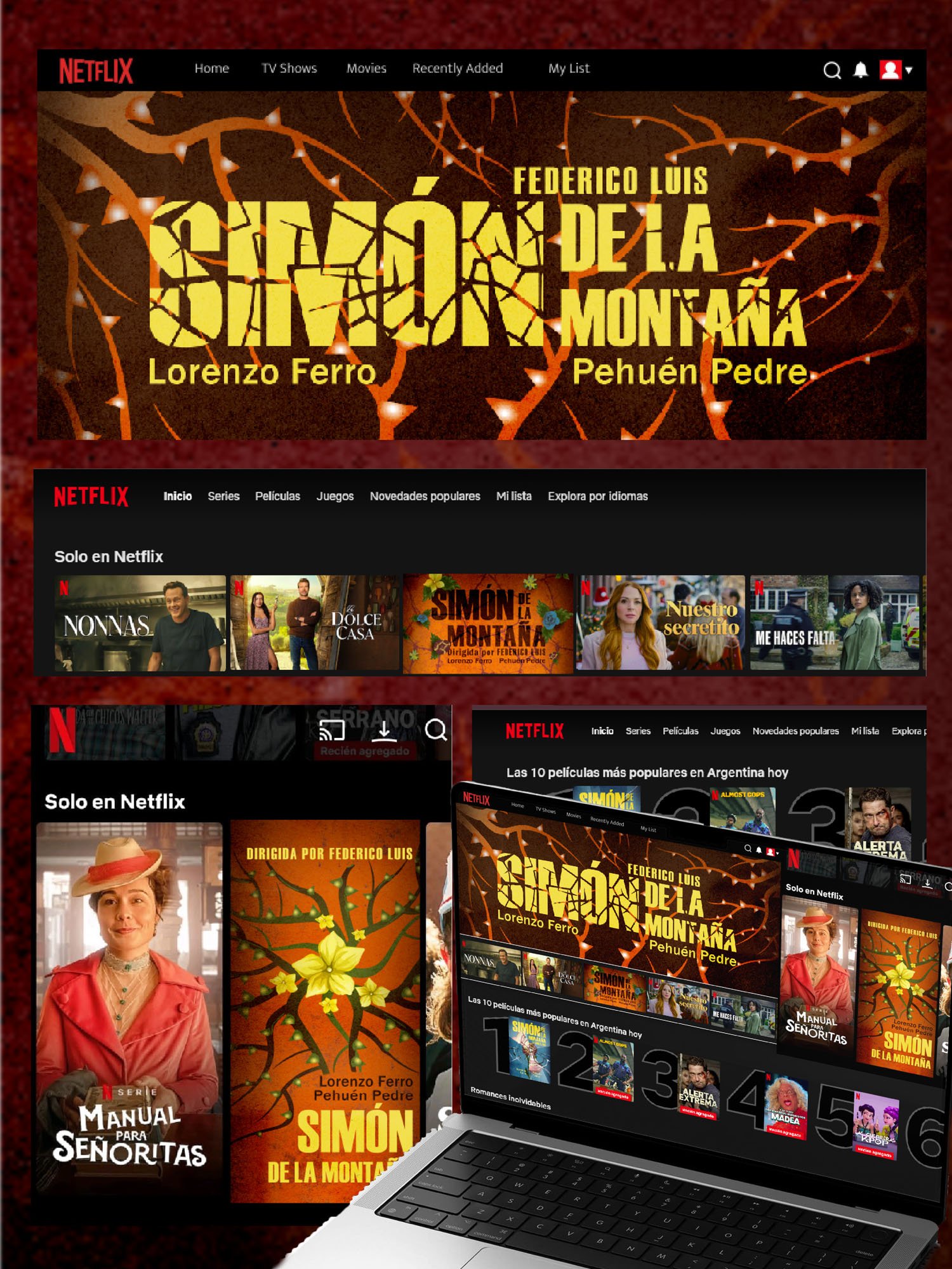 Simón de la Montaña - Mockup Netflix